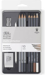 Winsor & Newton Studio Collection Artist Pencils, Sketching Pencils, Set of 10