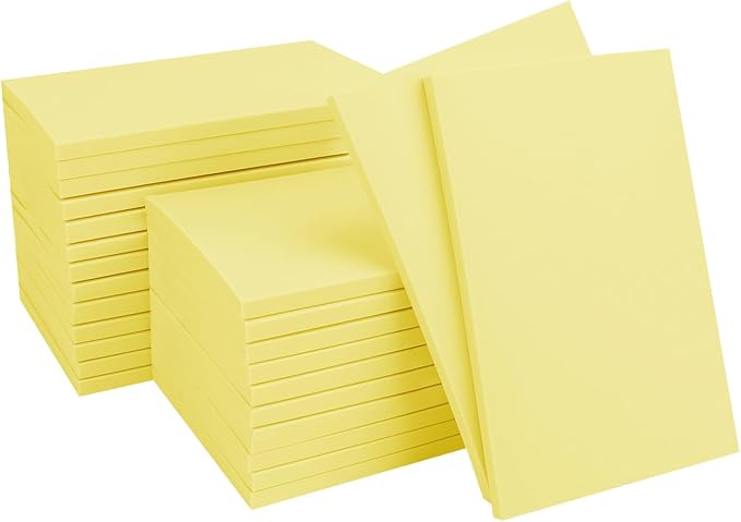 KUKLIPJIM 25 Pcs 4""x6"" Rubber Carving Blocks, Linoleum Blocks, Stamp Carving Blocks for Printmaking, Linocut Artists, Crafts and More,(Yellow)