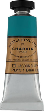 Charvin Extra Fine Oil Paint, Blue Lagoon 20 ml - Triple-Milled, Rich Texture, Poppy Oil-Based, Light-Fast, Handmade, Archival Quality