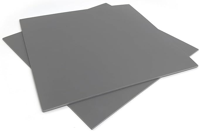 Falling in Art 12 * 12 Linoleum Carving Blocks, 2 Pack Soft Stamp Rubber Blocks for Crafts and Artists Printmaking, Gray,1/8" Thick