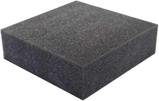 FoamRush 8" x 24" x 24" Charcoal High Density Upholstery Foam Cushion, Upholstery Sheet, Foam Padding, Seat Replacement, Wheelchair Seat & Chair Cushion Replacement, Square, Made in USA