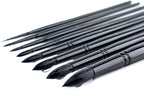 Transon 8pcs Round Watercolor Paint Brush Set Goat Hair for Watercolors,Acrylics,Inks,Gouache,Oil and Tempera Black Color