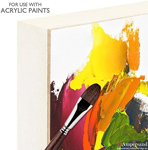 Ampersand Art Supply Wood Gesso Art Painting Panel: Canvas Texture, 1.5 Inch Cradle, 11" x 14"