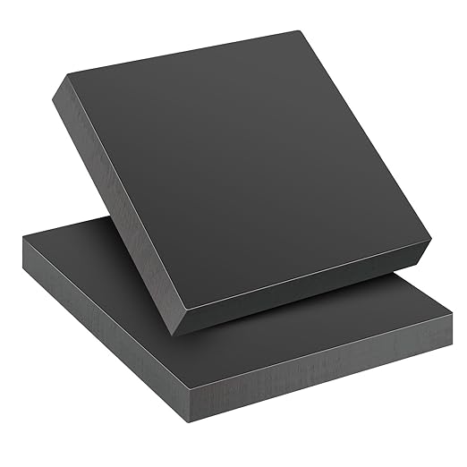 Rocaris Hot Rolled Steel Plate 5/8" x 4" x 4", Pack of 2, Weldable Steel Sheet Metal for Auto Body Repair, DIY Projects, Industrial Support