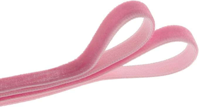 Vintage Peach Pink Velvet Ribbon Christmas Ribbon for Gift Wrapping Crafts Christmas Tree Ornaments Garland Decorations, 5/8 Inch X 25Yd