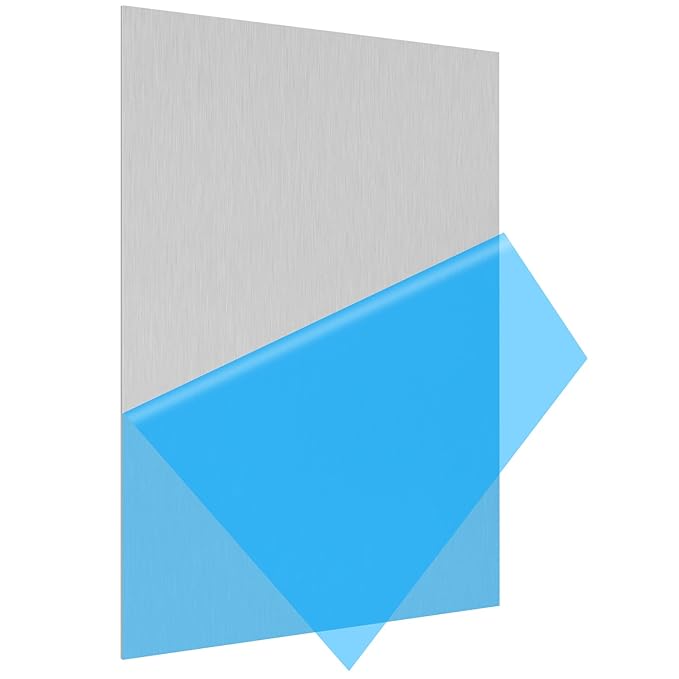 6061 T651 Aluminum Sheet Metal 12 x 16 x 1/8 (0.125”) Inch Flat Plain Aluminum Plate Covered with Protective Film, Heat Treatable Rectangle 3MM Aluminum Metal Plate for Industrial, Crafting