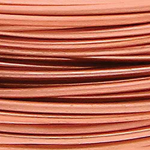 The Beadsmith Wire Elements Craft Wire – Tarnish Resistant, Soft Temper, Round, Copper Color – 0.81mm, 20 Gauge, 10 Yard Spool – Jewelry Making, Wire Wrapping, Floral, & Other DIY Crafts