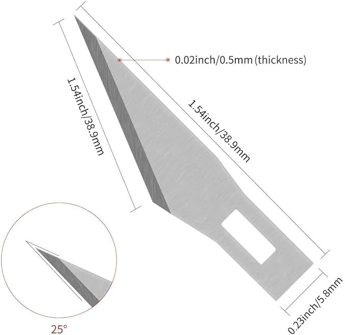 DIYSELF 300 PCS Exacto Knife Blades 11, High Carbon Steel Exacto Blades, Craft Knife Blade, #11 Exacto Knife Refill Blade with Storage Case for Scrapbooking, Stencil