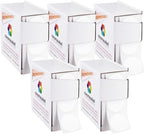 ChromaLabel 1 Inch Circle Sticker Labels, Easy to Write On Round Colored Stickers, Removable Sticky Dots - 1000 Dot Label Stickers per Dispenser Box, White Sticker Labels - Case of 5