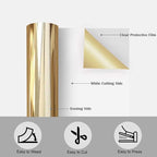 Tvinyl Warehouse Light Gold Foil HTV Champagne Gold Heat Transfer Vinyl Roll 12" x 6FT