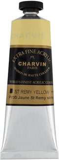 Charvin Extra Fine Professional Acrylic Paint - Saint Remy Yellow, 60ml Tube, Triple-Milled, Lightfast Pigments, Open Stock Artist Acrylic Paints in Nature-Inspired Hues