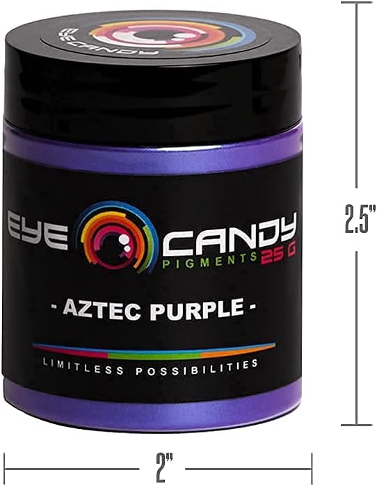 Eye Candy Pigments Premium Purple Mica Powder - Aztec Purple (25gr) - for Epoxy, Resin, Soap, Paint, Woodworking, Acrylic Pouring, Bath Bombs, Fishing Lures - DIY Arts and Crafts Additive