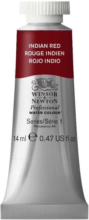 Winsor & Newton Professional Water Colour Paint, 0.47-oz Tube, Indian Red