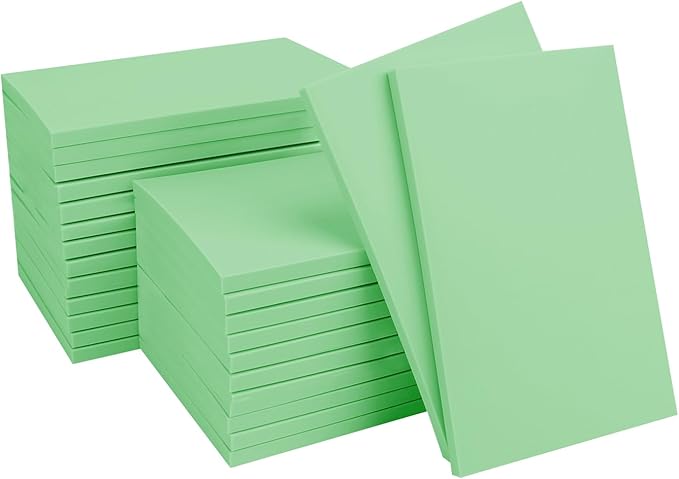 KUKLIPJIM 25 Pcs 4x6" Rubber Linoleum Stamp Carving Blocks for Printmaking, Artists, Crafts and More (Green)
