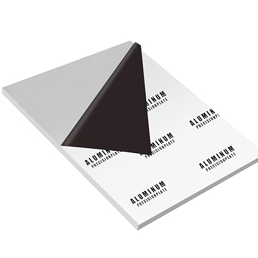 6061 Aluminum Sheet Plate, 10" x 14" x 1/4" Thickness Heavy Duty Aluminum Sheets Plates with Protective Film, Rectangle Aluminum Plate Solid Metal Sheet Plate for DIY Projects Base Plate