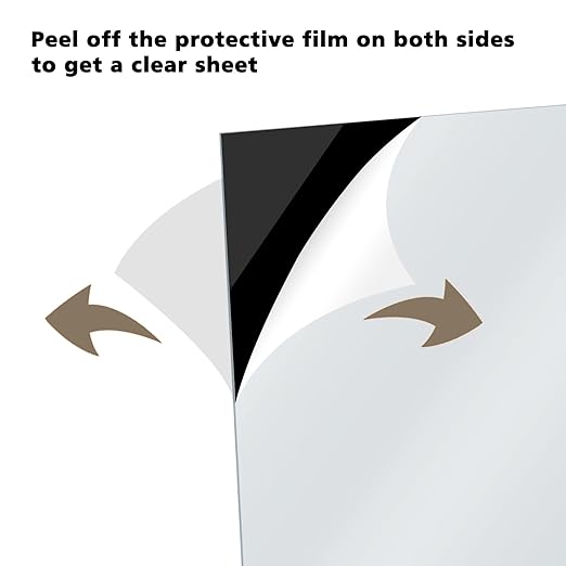 Egofine 5" x 7" Black Plexiglass Sheets 20 Pack 0.04 Inch Cast Acrylic Sheet Thick for DIY Craft Projects, Painting, Photography, Sign, Display Stand, Home Decor, Easy to Cut