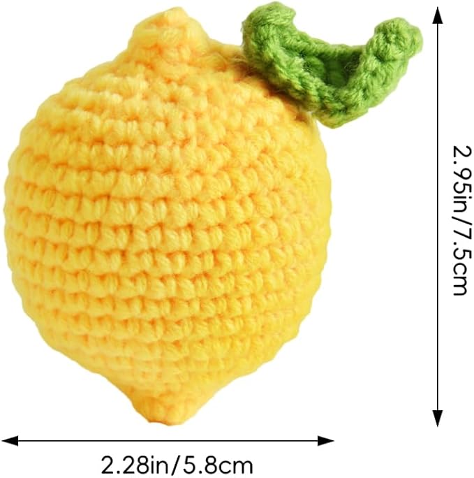 Lemon Pin Cushion, Handmade Knitted Pincushions, Cute Pin Cushions Needle Holders for Sewing Quilting Accessory, DIY Crafts or Patchwork Decor