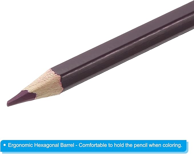 PATIKIL Watercolor Pencil, 6Pcs Water Soluble Pencils for Blending, Coloring, Sketch Drawing, Painting, Purple Red