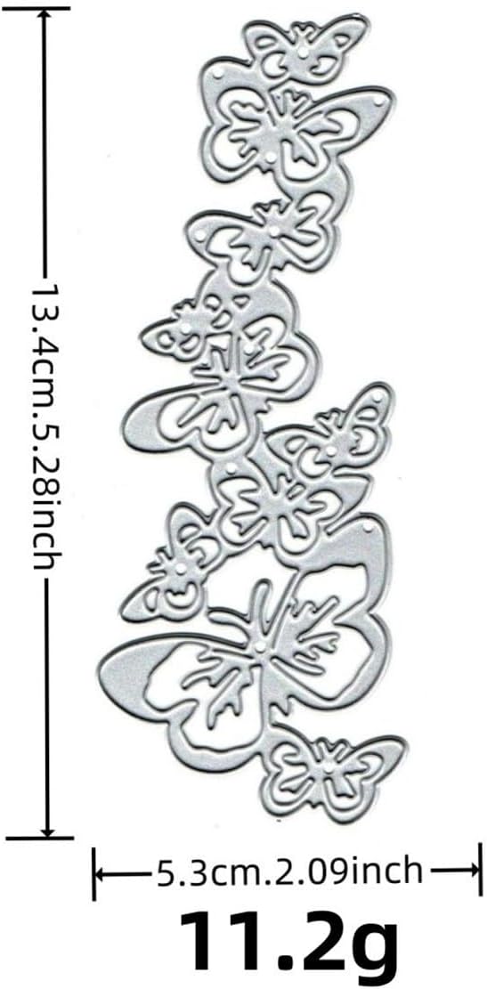 Mvchifay Cutting Dies for Card Making Metal Die-Cuts Scrapbooking Tool Hollow Frame DIY Craft Punch Template Embossing for Paper Album Decor (4-Butterfly String 13.4x5.3cm)