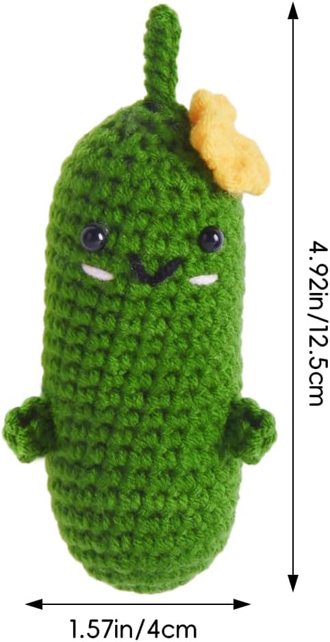 Cucumber Pin Cushion, Handmade Knitted Pincushions, Cute Pin Cushions Needle Holders for Sewing Quilting Accessory, DIY Crafts or Patchwork Decor.01