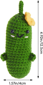 Cucumber Pin Cushion, Handmade Knitted Pincushions, Cute Pin Cushions Needle Holders for Sewing Quilting Accessory, DIY Crafts or Patchwork Decor.01