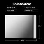 VIVOSUN Highly Reflective Mylar Film Roll 4FT x 25FT for Outdoor Grow Room Indoor Decoration Aluminum Paint Coated 2 Mil Silver