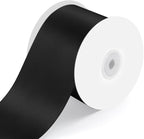 3" Wide x 25 Yards Single Face Polyester Satin Ribbon, Satin Ribbon for Crafts, Gift, Hair Bows, Wedding Party Decoration, Bow Making & Other Projects (Black)