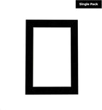 Poster Palooza 8.5x11 Mat Bevel Cut for 7x9 Photos - Acid Free Black Suede Precut Matboard - For Pictures, Photos, Framing - 4-ply Thickness
