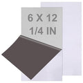 2Pack 6061 T651 Aluminum Sheet Metal 6 x 12 x 1/4 (6MM) Inch Flat Plain Aluminum Plate Covered with Protective Film, Heat Treatable Rectangle Aluminum Metal Plate for Crafting, Industrial