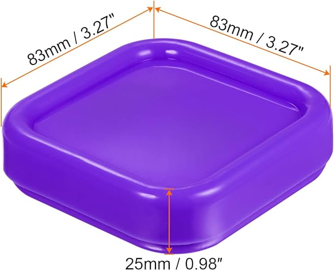 HARFINGTON Magnetic Pin Cushion Square Plastic Magnetic Sewing Pin Holder Storage Case Needle Cushion Tool for Sewing DIY Projects, Purple