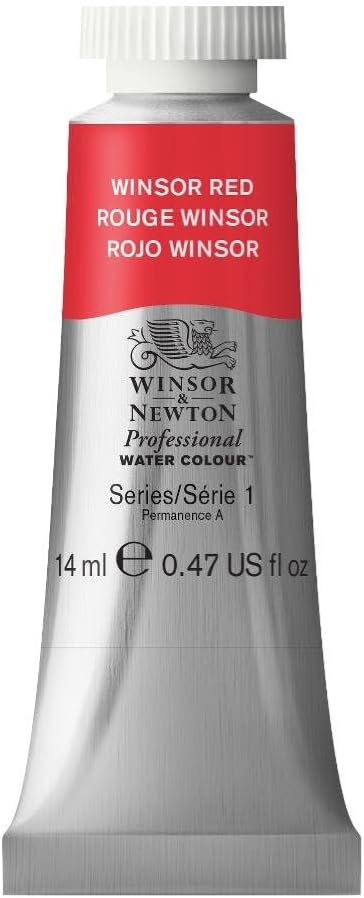 Winsor & Newton Professional Watercolor, 14ml (0.47-oz) Tube, Winsor Red