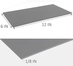 Falling in Art 6 * 12 Linoleum Carving Blocks, 2 Pack Soft Stamp Rubber Blocks for Crafts and Artists Printmaking, Gray,1/8" Thick