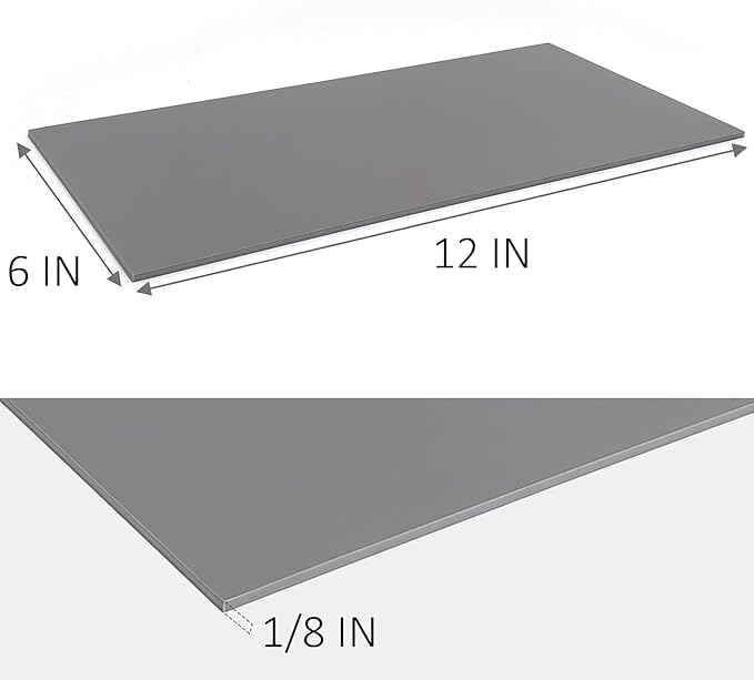 Falling in Art 6 * 12 Linoleum Carving Blocks, 2 Pack Soft Stamp Rubber Blocks for Crafts and Artists Printmaking, Gray,1/8" Thick