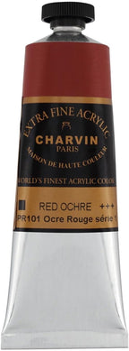 Charvin Extra Fine Professional Artist Acrylic Paint Colors, Nature Themed Hues, 150ml Red Ochre
