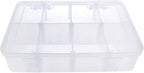 Xiaoyztan Clear Plastic Organizer, 12 Grids with Adjustable Dividers, Jewelry Box Bead Storage Container for Small Parts, Fishing Tackle, DIY Crafts, and Earrings