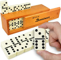 Queensell Jumbo Dominoes Set for Adults and Kids – Domino Set for Classic Board Games – Jumbo Dominoes Double 6 for Travel Games – Dominos Set for Adults 28 Tiles