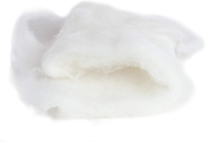 Desert Breeze Distributing Maori Wool Carded Batting, 100% Natural New Zealand Wool Made by DHG in Italy for Needle Felting, 3.5 OZ, 27 Micron, Color Snow White