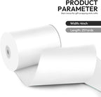 4 Inch 25 Yard Wide Satin Ribbon White, Solid Fabric Large Ribbon Roll for Cutting Ceremony Wedding Opening Party Decoration, Chairs, Sewing, Festival Pageant Sashes