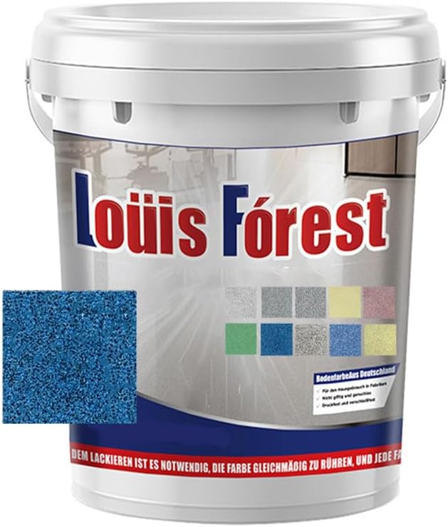 Louis Forest Epoxy Floor Paint, High-Gloss Marble Effect Epoxy Floor Coating (Blue-A,1pcs)