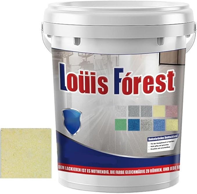 Louis Forest Epoxy Floor Paint, High-Gloss Marble Effect Epoxy Floor Coating (Beige,1pcs)