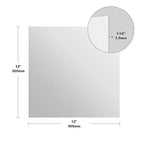 2 Pieces 6061 T651 Aluminum Sheet Metal 12 x 12 x 1/16Inch Thickness Rectangle Metal Plate, 1.5mm Aluminum Sheet, Plate for Crafting, Industry