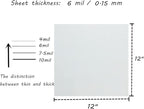 BANLTRE 32 Pieces 6 mil Transparency Blank Template Material Stencils Mylar for Cutting Paper Clear Sheet 12 × 12 inch (32-6 mil)