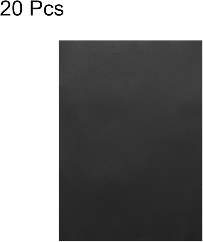 MECCANIXITY Colored Vellum Paper, 20 Sheet Black Transparency 11.7 x 8.2 Printable Vellum Paper, Translucent Vellum Sheets for Printing Wedding Invitations, Ink Jet Laser Printer