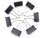 100 Pack Medium Binder Clips, Standard 32mm/1.25 in Binder, Durable Medium Black Binder Clips Bulk, Office Binder Supplies, Paper Binders, Metal Binders for Filing, Office, School, Home