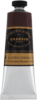Charvin Extra Fine Professional Acrylic Paint - Alizarin Crimson, 60ml Tube, Triple-Milled, Lightfast Pigments, Open Stock Artist Acrylic Paints in Nature-Inspired Hues