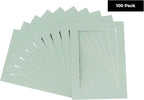 6x8 Mat for 8x10 Frame - Precut Mat Board Acid-Free Show Kit with Backing Board, and Clear Bags Honeydew Green 6x8 Photo Matte Made to Fit a 8x10 Picture Frame Matboard for Framing, Pack of 100 Mats