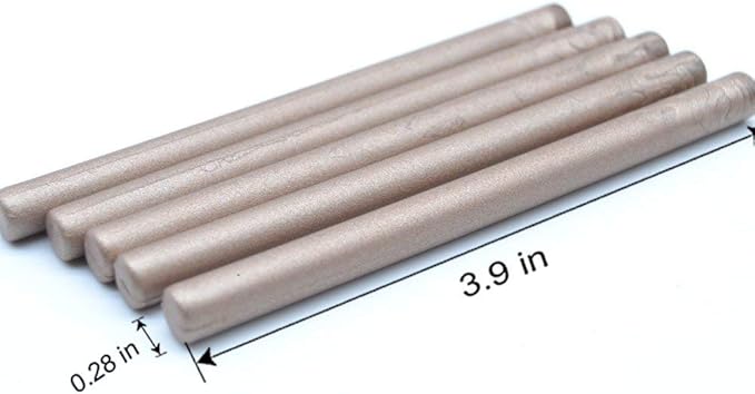 TELOSMA 16 Pcs Champagne Mini Wax Seal Sticks, Ideal for Making Wedding Invitations, Wine Packages, Cards & Gift Boxes Wax Seals
