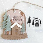 Metal Cutting Dies DIY Embossing Stencil Template Scrapbooking Card Making Mold Photo Album Arts Crafts Tools (Christmas Tree House-8.4x7.2cm)