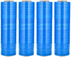 PSBM Blue Stretch Wrap, 15 Inch x 1476 Feet, 72 Pack, Tinted Pre-Stretched Shrink Wrap Film for Moving, Packaging, Pallet Wrapping