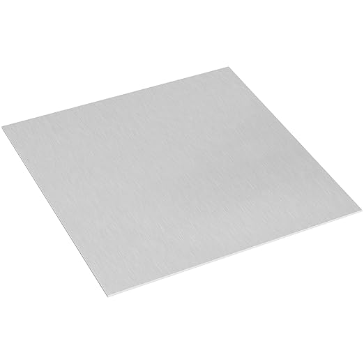 6061 T651 Aluminum Sheet Metal 12 x 12 x 1/8 (0.125”) Inch Flat Plain Aluminum Plate Covered with Protective Film, Heat Treatable Rectangle 3MM Aluminum Metal Plate for Industrial